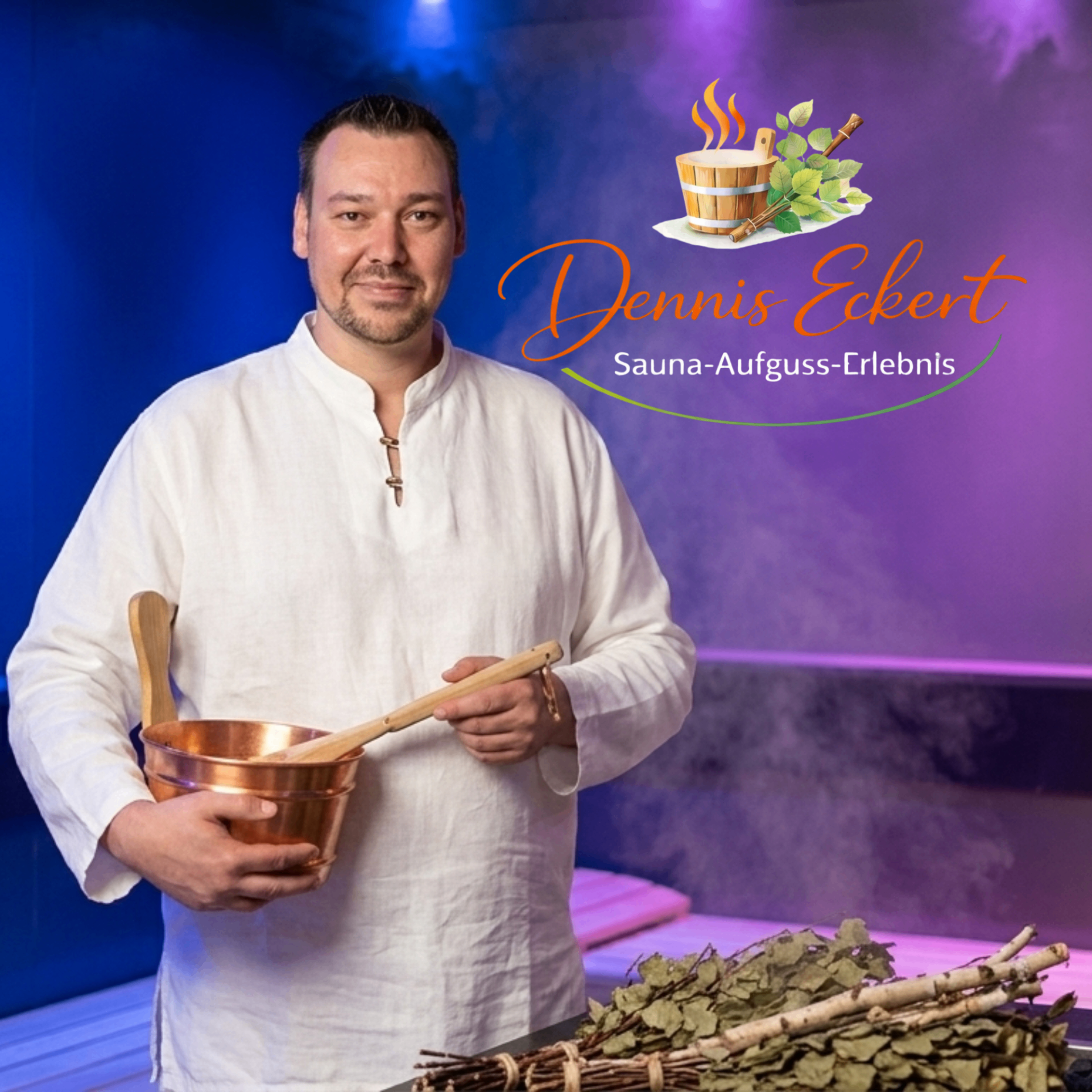 Porträt von Dennis Eckert – Sauna-Experte und Aufguss-Performer aus Ruhla, Thüringen